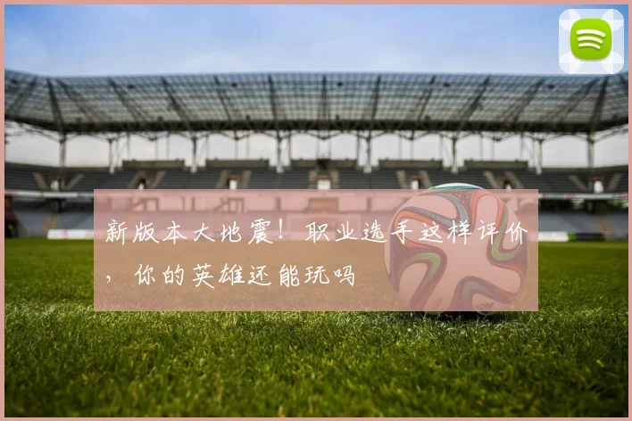 新版本大地震！职业选手这样评价，你的英雄还能玩吗
